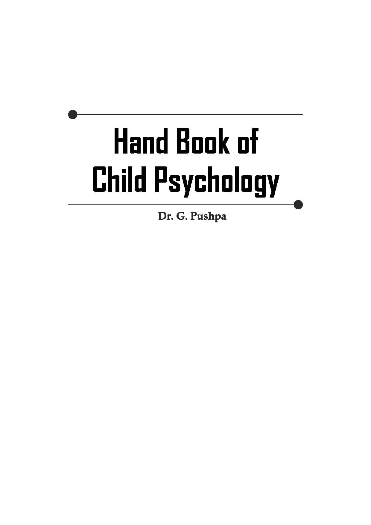 Hand Book Of Child Psychology — பக்கம் 3